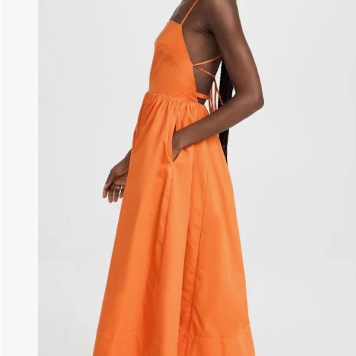 Jason Wu Orange Backless Halter Sundress